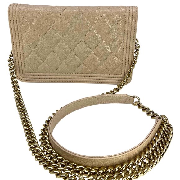 CHANEL Caviar Quilted Boy Wallet On Chain WOC Bag - Picture 4 of 12